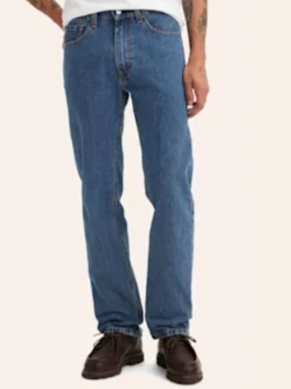 Levi's Men's 505 Regular Fit Medium Wash Jeans Size 36 x 32 Medium Wash Relaxed